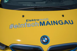 Fahrzeugbeschriftung Maingau Energie - BMW i3