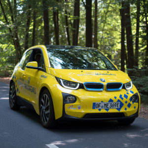 Fahrzeugbeschriftung Maingau Energie - BMW i3